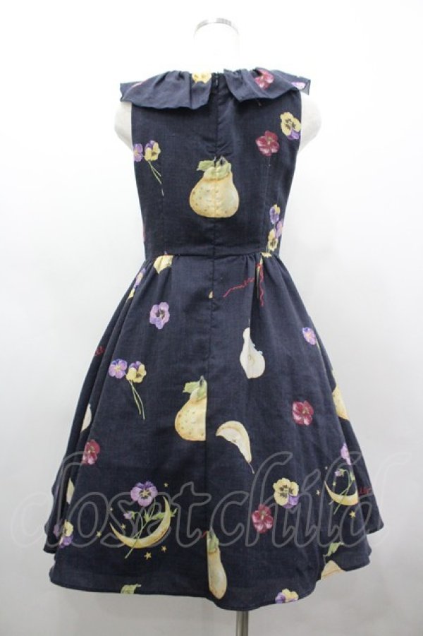 画像2: MILK / ベルベットムーンドレス  ネイビー I-26-03-19-076-ML-OP-SA-ZI (2)