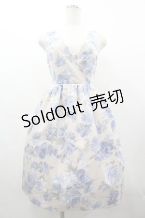 画像: an another angelus / 水彩フラワーノースリワンピース  ピンクｘ青 I-26-03-19-077-CA-OP-SA-ZI