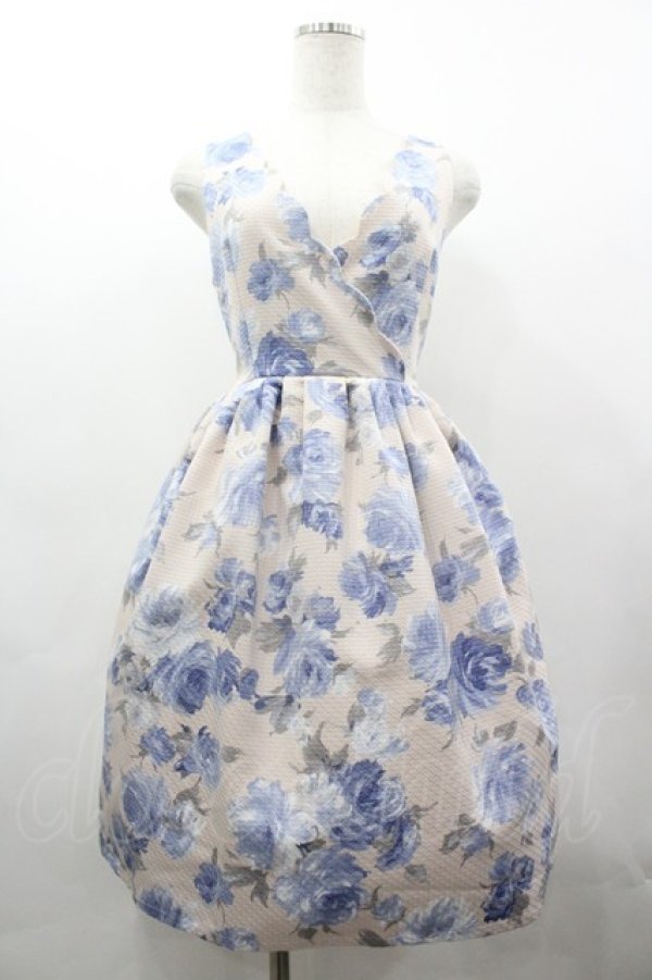 画像1: an another angelus / 水彩フラワーノースリワンピース  ピンクｘ青 I-26-03-19-077-CA-OP-SA-ZI (1)