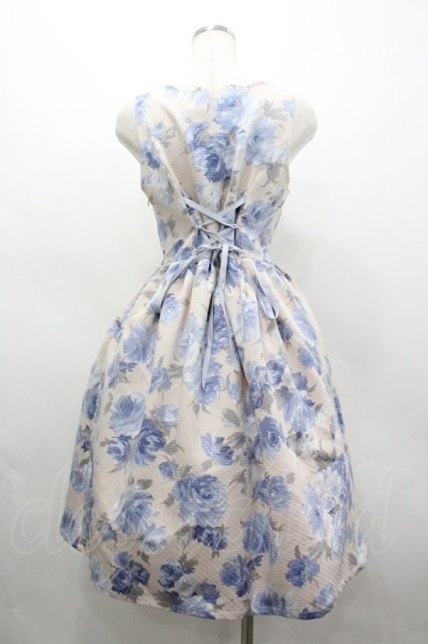 画像2: an another angelus / 水彩フラワーノースリワンピース  ピンクｘ青 I-26-03-19-077-CA-OP-SA-ZI (2)