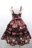 画像2: axes femme kawaii / アンティークローズ柄ジャンパースカート M ボルドー I-26-03-19-078-AX-OP-SA-ZI (2)