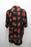 画像3: AXES-X / ストロベリープリントアロハシャツ M 黒Ｘ赤 I-26-03-19-008-LO-BL-SA-ZI (3)