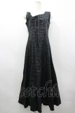 画像1: h.NAOTO / 英字総柄ノースリーブロングワンピース  黒Ｘグレー I-26-03-19-085-HN-OP-SA-ZI (1)