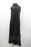 画像1: T.KUNITOMO / 裾チュール切替ノースリーブワンピース  黒 I-26-03-19-087-GO-OP-SA-ZI (1)