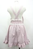 画像2: DearMyLove / はしごレースアップフリルハートスカート  ピンクＸ白チェック I-26-03-19-089-EL-SK-SA-ZI (2)