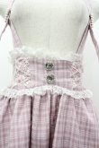 画像3: DearMyLove / はしごレースアップフリルハートスカート  ピンクＸ白チェック I-26-03-19-089-EL-SK-SA-ZI (3)