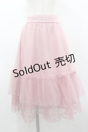 画像: LODISPOTTO / フラワーチュールスカート  濃ピンク I-26-03-19-090-0-SK-SA-ZI