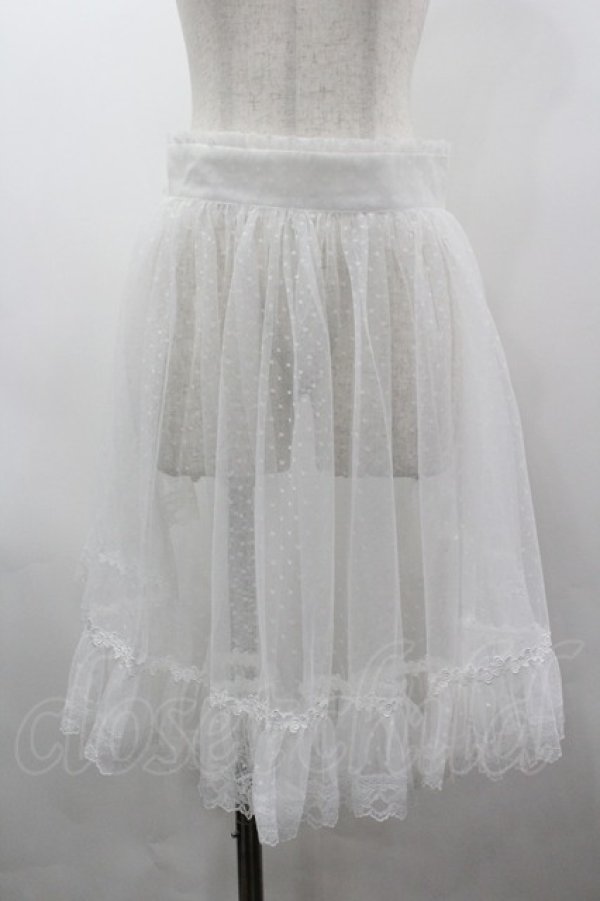 画像1: mellfy memory / Love to Doll tulleエプロン  白 I-26-03-19-091-0-SK-SA-ZI (1)