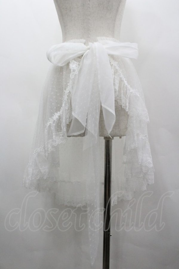 画像2: mellfy memory / Love to Doll tulleエプロン  白 I-26-03-19-091-0-SK-SA-ZI (2)