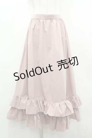 画像: FLC / 皆方由衣コラボ/ティアードスカート L ピンク I-26-03-19-093-LO-SK-SA-ZI