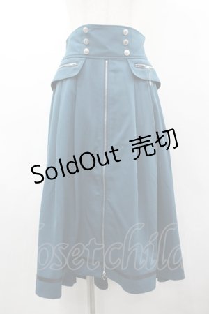 画像: axes femme / フィッシュテールＸジップスカート  グリーン I-26-03-19-095-AX-SK-SA-ZI