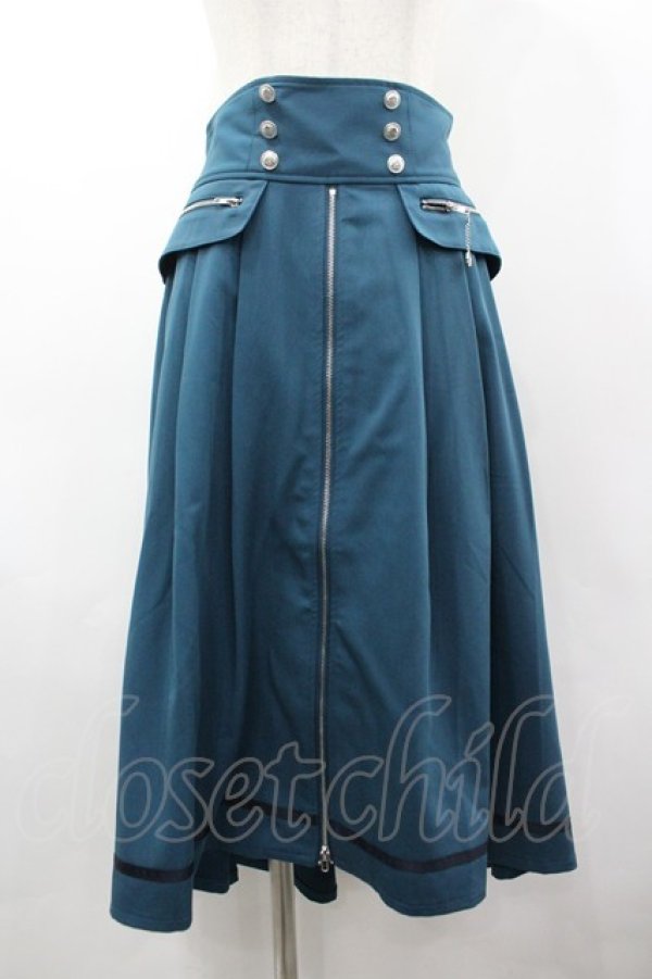 画像1: axes femme / フィッシュテールＸジップスカート  グリーン I-26-03-19-095-AX-SK-SA-ZI (1)