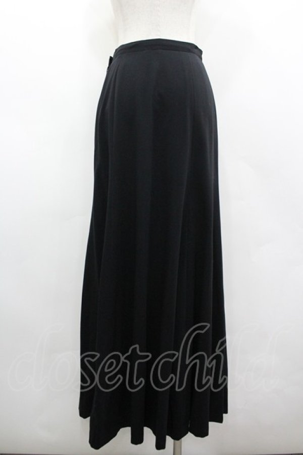 画像2: MIHO MATSUDA / サイド編み上げロングスカート  黒 I-26-03-19-096-GO-SK-SA-ZI (2)