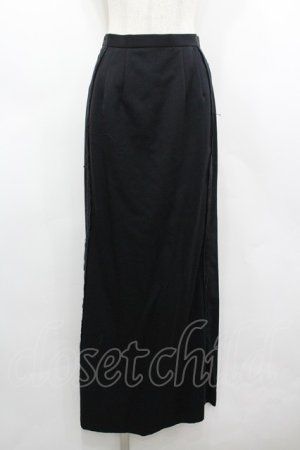 画像: alice auaa / 後ろボタンロングスカート 3 黒 I-26-03-19-097-AA-SK-SA-ZI