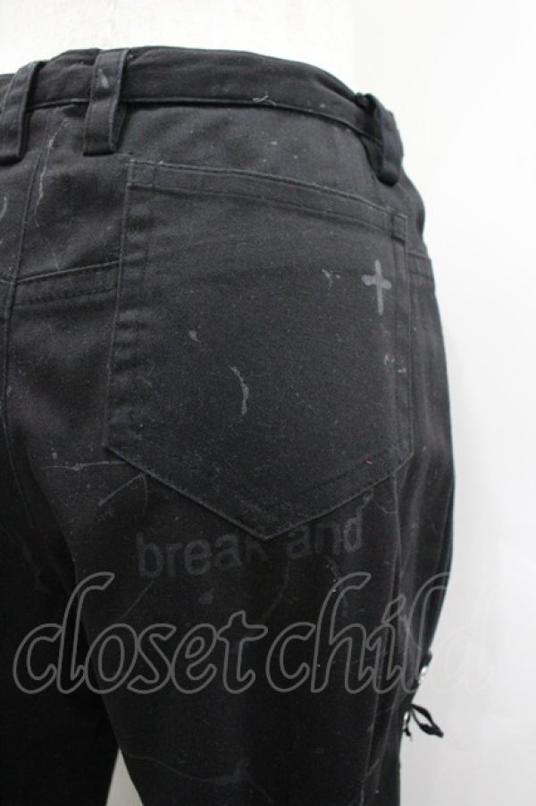 画像3: h.ANARCHY / フロント編み上げZIPパンツ  黒 I-26-03-19-102-HN-PA-SA-ZI (3)