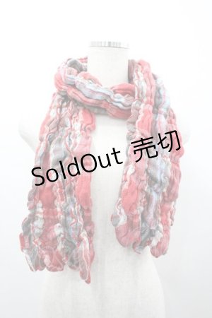 画像: PINK HOUSE / チェックマフラー  赤チェック I-26-03-19-104-LO-ZA-SA-ZI