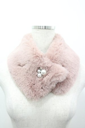 画像: axes femme / パールツ付きマグネットティペット  ピンク I-26-03-19-105-AX-ZA-SA-ZI