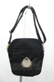 画像1: Maison de FLEUR / ロゴ刺繍レースショルダーバッグ  黒 I-26-03-19-107-LO-BG-SA-ZI (1)