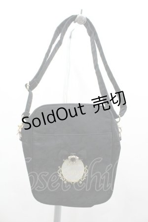 画像: Maison de FLEUR / ロゴ刺繍レースショルダーバッグ  黒 I-26-03-19-107-LO-BG-SA-ZI