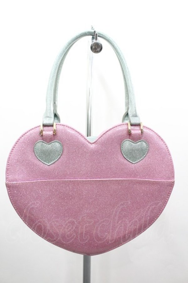 画像2: Angelic Pretty / グリッターLove Heartトートバッグ  ピンクＸシルバー I-26-03-19-108-AP-BG-SA-ZI (2)