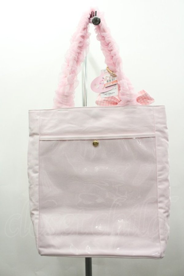 画像2: m petit by misako / AM*リボンツキトート  ピンク I-26-03-19-109-LO-BG-SA-ZI (2)