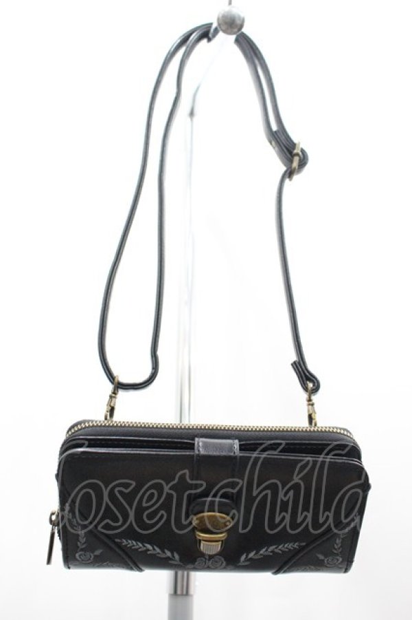 画像1: axes femme / ウォレットミニショルダー  黒 I-26-03-19-111-AX-BG-SA-ZI (1)