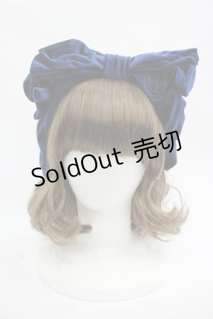 画像: Hoshibako Works / お人形風ラッピングリボンカチューシャ  青 I-26-03-19-114-LO-AC-SA-ZI