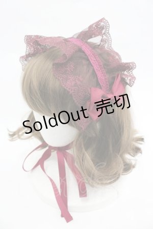画像: ATELIER PIERROT / レースリボンヘッドドレス  エンジ I-26-03-19-118-EL-AC-SA-ZI