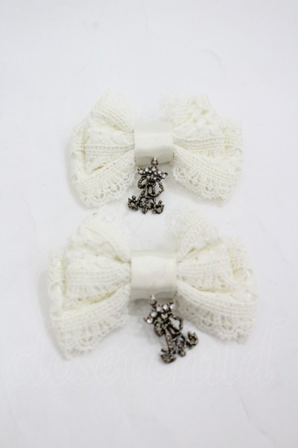 画像1: ALICE and the PIRATES / Historiaレースリボンクリップ  白 I-26-03-19-121-PA-AC-SA-ZI (1)