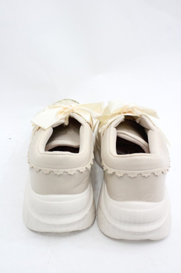 画像2: m petit by misako / レーススニーカー  ベージュ I-26-03-19-124-LO-SH-SA-ZI (2)