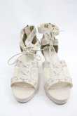 画像1: axes femme / カットワークレースサンダル M アイボリー I-26-03-19-125-AX-SH-SA-ZI (1)