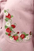 画像2: Chalmiere / いちご刺繍ニットボレロ M ピンク I-26-03-19-013-0-TO-SA-ZI (2)