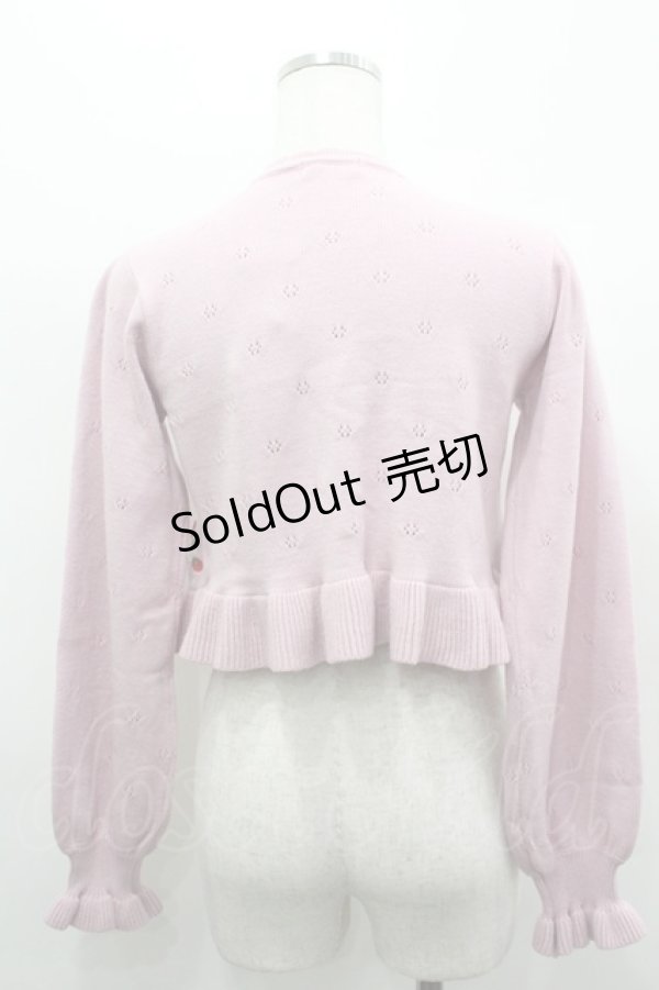 画像3: Chalmiere / いちご刺繍ニットボレロ M ピンク I-26-03-19-013-0-TO-SA-ZI (3)