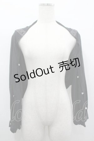 画像: axes femme / 巻き薔薇パールボレロ  黒 I-26-03-19-015-AX-TO-SA-ZI