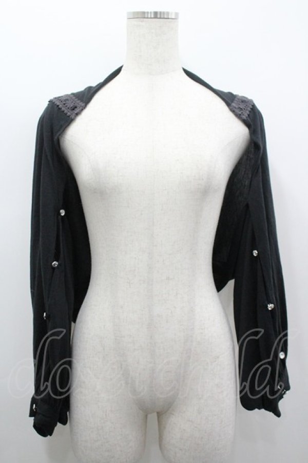 画像1: axes femme / 巻き薔薇パールボレロ  黒 I-26-03-19-015-AX-TO-SA-ZI (1)