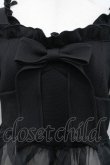 画像2: lilLilly / ワッフルリボンオーガンジーフリルトップス F 黒 I-26-03-19-016-LO-BL-TE-ZI (2)