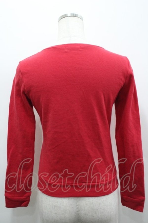 画像3: MILK / パール釦カーデ  赤Ｘ白 I-26-03-19-017-ML-TO-SA-ZI (3)