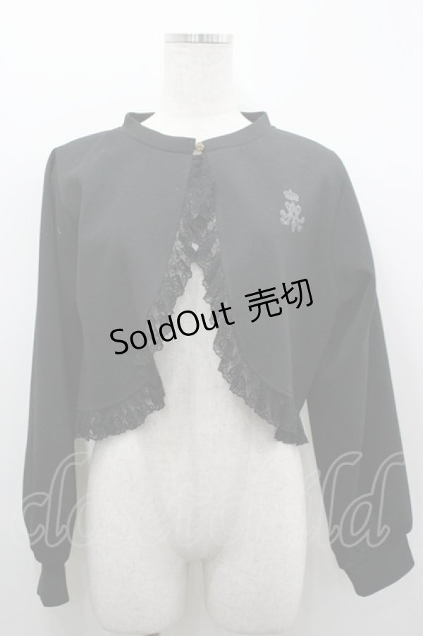 画像1: m petit by misako / MSKバラBフリルボレロ M 黒 I-26-03-19-018-LO-TO-SA-ZI (1)