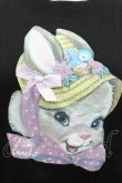 画像2: Nile Perch / うさぎプリント襟カットソー  黒 I-26-03-19-019-LO-TO-TE-ZI (2)