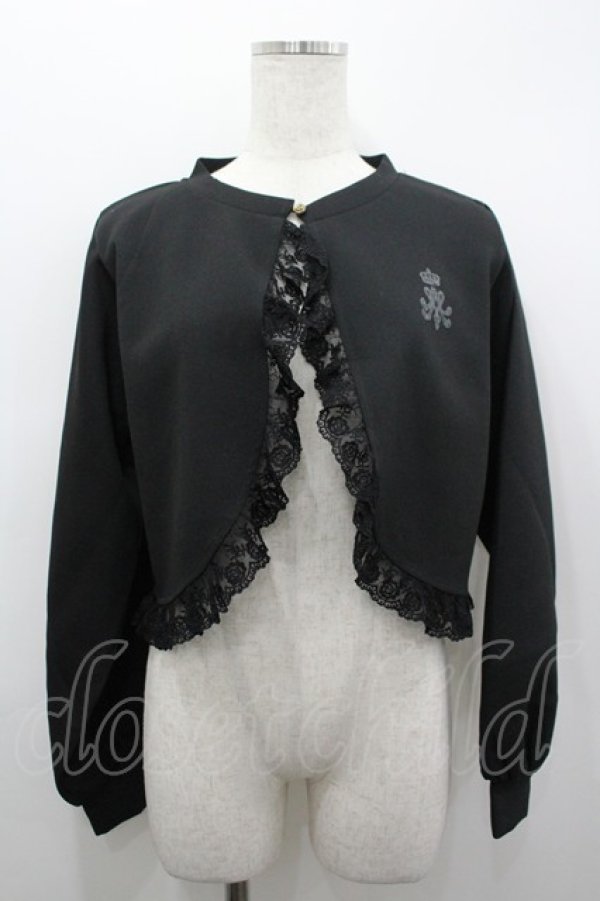 画像1: m petit by misako / MSKバラBフリルボレロ L 黒 I-26-03-19-021-LO-TO-SA-ZI (1)