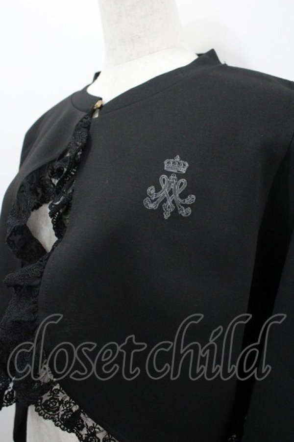 画像2: m petit by misako / MSKバラBフリルボレロ L 黒 I-26-03-19-021-LO-TO-SA-ZI (2)