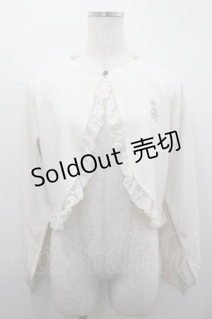 画像: m petit by misako / MSKバラBフリルボレロ L アイボリー I-26-03-19-022-LO-TO-SA-ZI