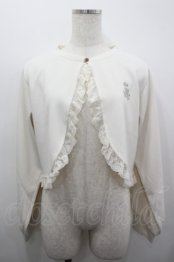 画像1: m petit by misako / MSKバラBフリルボレロ L アイボリー I-26-03-19-022-LO-TO-SA-ZI (1)