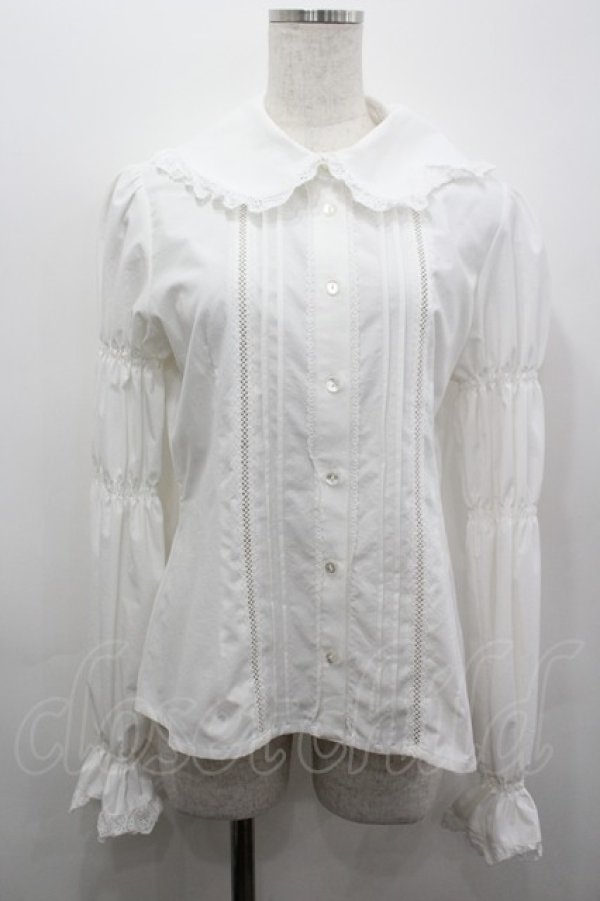 画像1: Moi-meme-Moitie / シャーリングスリーブブラウス  白 I-26-03-19-023-MO-BL-SA-ZI (1)