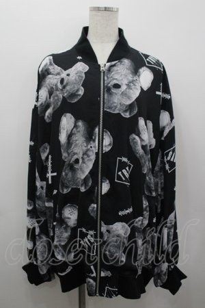 画像: TRAVAS TOKYO / /Logo bears over size chiffon blouson  黒 I-26-03-19-024-PU-JA-TE-ZI