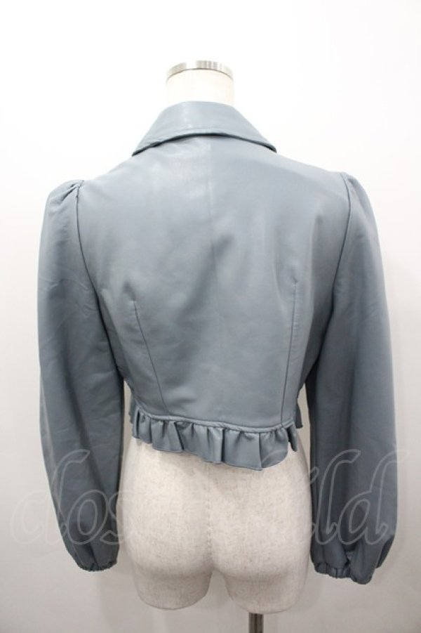 画像3: lilLilly / ショートレザージャケット  グレー I-26-03-23-038-LO-JA-SA-ZI (3)