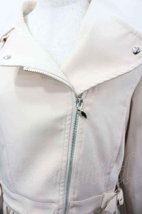 画像2: Honey Cinnamon / ハートバックルライダース F ベージュ I-26-03-23-039-LO-CO-TE-ZI (2)