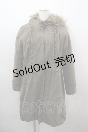 画像: axes femme / ボアライナー付きモッズコート  カーキ I-26-03-23-040-AX-CO-SA-ZI