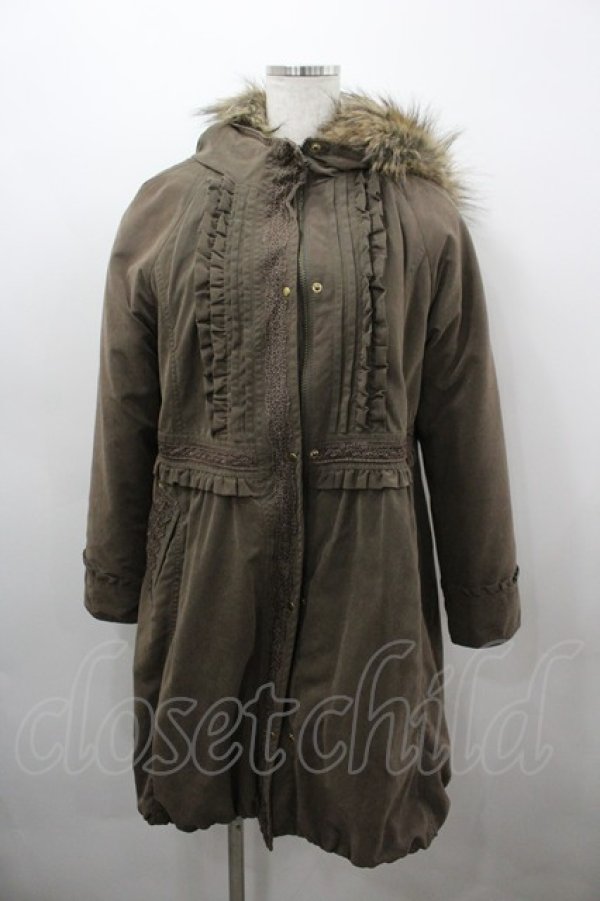 画像1: axes femme / ボアライナー付きモッズコート  カーキ I-26-03-23-040-AX-CO-SA-ZI (1)