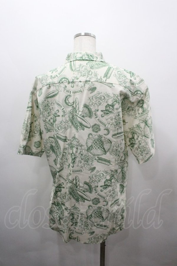 画像3: Q-pot. / パティスリー Q-pot.ドレスシャツ ユニセックス アイボリーｘグリーン I-26-03-23-004-QP-BL-SA-ZI (3)